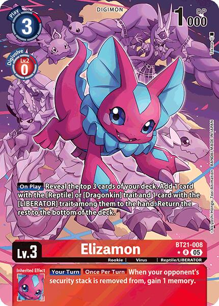 Elizamon [BT21-008] (Alternate Art) [World Convergence] - Destination Retro
