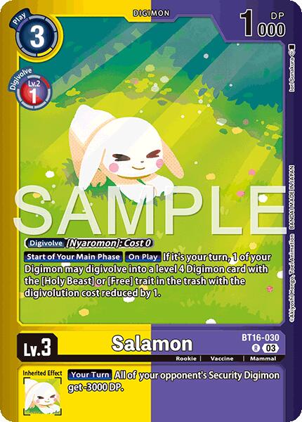Salamon [BT16-030] (Limited Card Pack -Billion Bullet-) [Limited Card Pack -Billion Bullet-] - Destination Retro