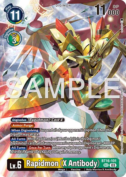 Rapidmon [BT16-101] (X Antibody) (Limited Card Pack -Billion Bullet-) [Limited Card Pack -Billion Bullet-] - Destination Retro