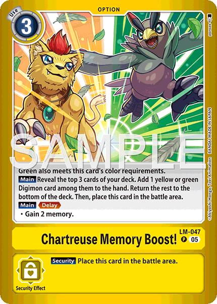 Chartreuse Memory Boost! [LM-047] (Limited Card Pack -Billion Bullet-) [Limited Card Pack -Billion Bullet-] - Destination Retro
