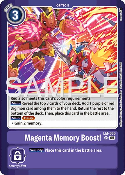 Magenta Memory Boost! [LM-050] (Limited Card Pack -Billion Bullet-) [Limited Card Pack -Billion Bullet-] - Destination Retro