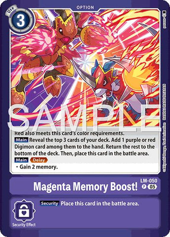 Magenta Memory Boost! [LM-050] (Limited Card Pack -Billion Bullet-) [Limited Card Pack -Billion Bullet-] - Destination Retro