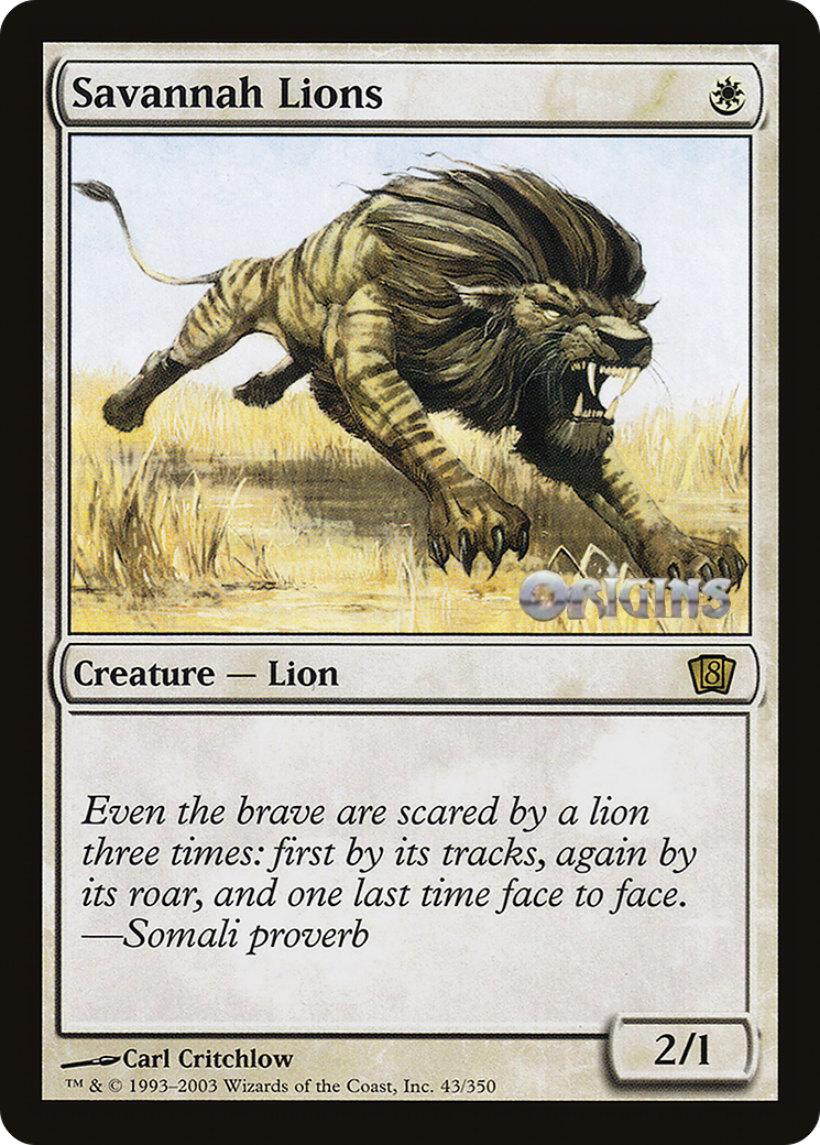 Savannah Lions (Origins 2003) [Oversize Cards] - Destination Retro