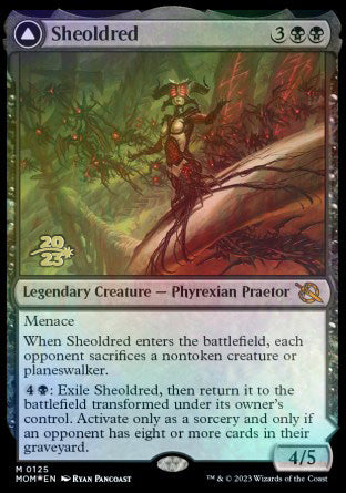 Sheoldred // The True Scriptures [March of the Machine Prerelease Promos] - Destination Retro