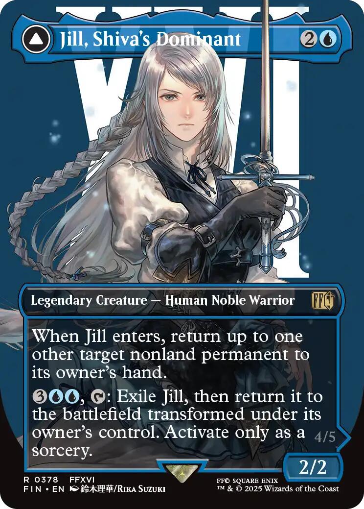 Jill, Shiva's Dominant // Shiva, Warden of Ice (Borderless) [FINAL FANTASY] - Destination Retro