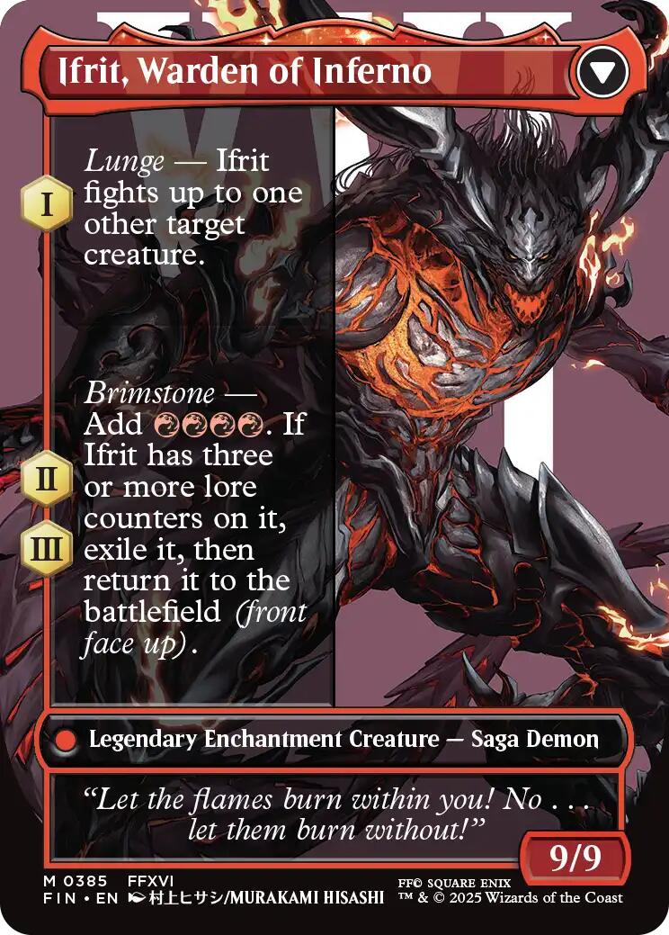 Clive, Ifrit's Dominant // Ifrit, Warden of Inferno (Borderless) (0385) [FINAL FANTASY] - Destination Retro