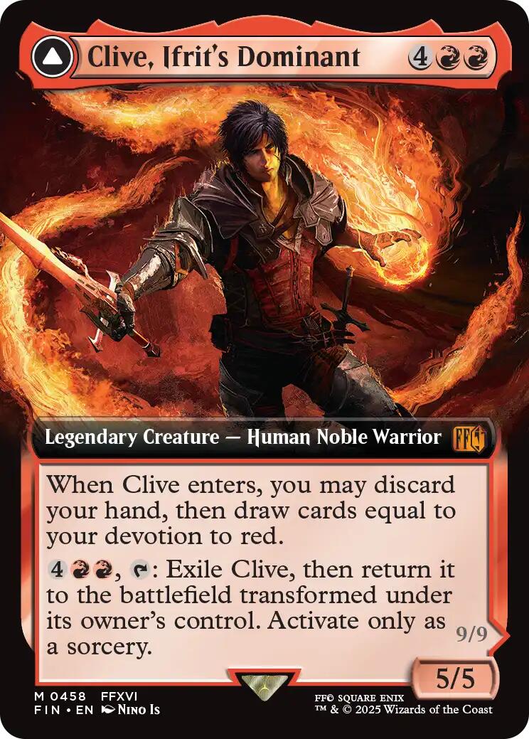 Clive, Ifrit's Dominant // Ifrit, Warden of Inferno (Extended Art) [FINAL FANTASY] - Destination Retro