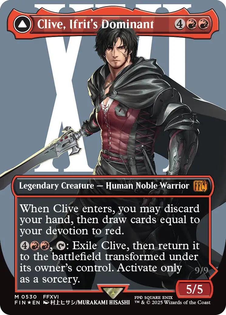 Clive, Ifrit's Dominant // Ifrit, Warden of Inferno (Borderless) (Surge Foil) [FINAL FANTASY] - Destination Retro