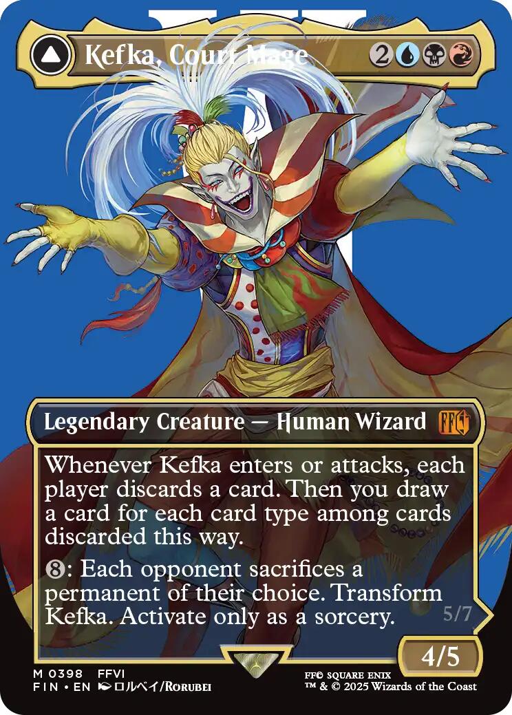 Kefka, Court Mage // Kefka, Ruler of Ruin (Borderless) (0398) [FINAL FANTASY] - Destination Retro