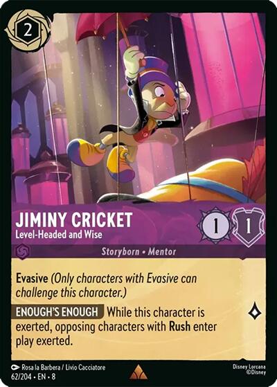 Jiminiy Cricket - Level-Headed and Wise (62/204) [Reign of Jafar] - Destination Retro