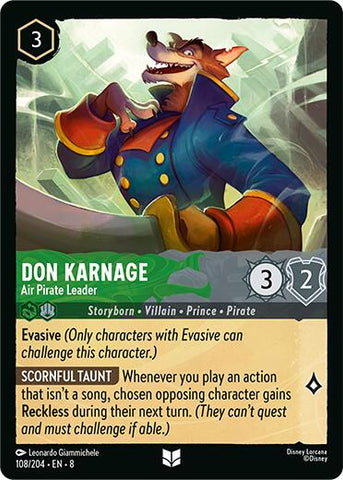 Don Karnage - Air Pirate Leader (108/204) [Reign of Jafar] - Destination Retro