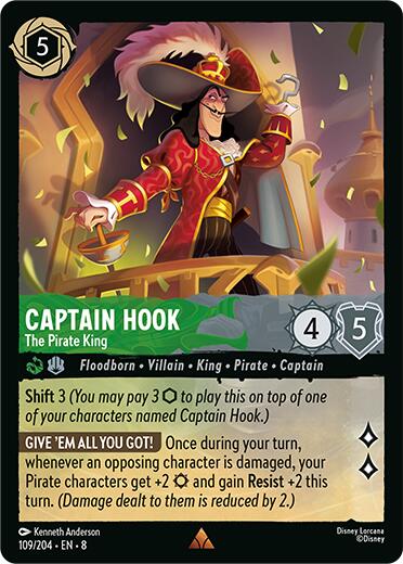 Captain Hook - The Pirate King (109/204) [Reign of Jafar] - Destination Retro