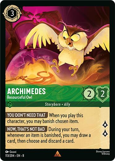 Archimedes - Resourceful Owl (113/204) [Reign of Jafar] - Destination Retro