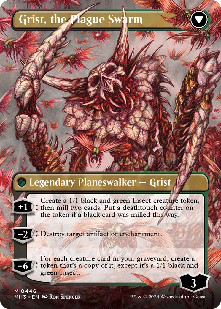 Grist, Voracious Larva // Grist, the Plague Swarm (Borderless) [Modern Horizons 3] - Destination Retro