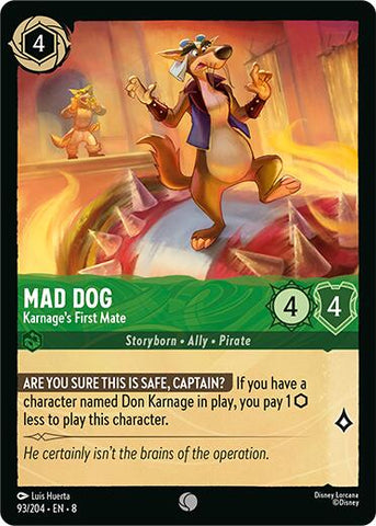 Mad Dog - Karnage's First Mate (93/204) [Reign of Jafar] - Destination Retro
