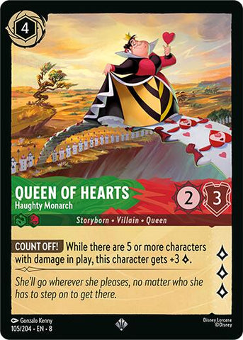 Queen of Hearts - Haughty Monarch (105/204) [Reign of Jafar] - Destination Retro