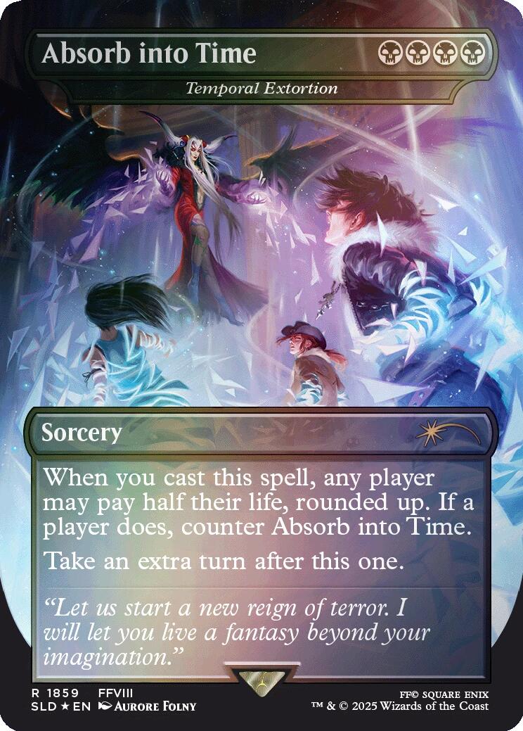 Absorb into Time - Temporal Extortion (Rainbow Foil) [Secret Lair Drop Series] - Destination Retro