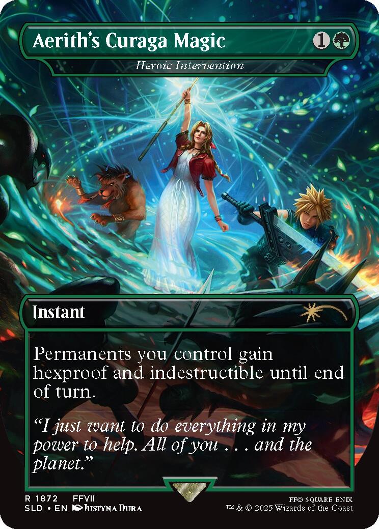Aerith's Curaga Magic - Heroic Intervention [Secret Lair Drop Series] - Destination Retro