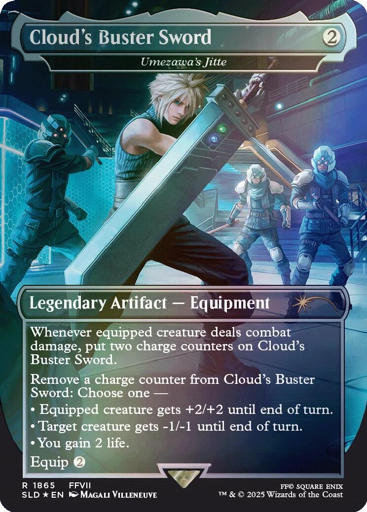 Cloud's Buster Sword - Umezawa's Jitte (Rainbow Foil) [Secret Lair Drop Series] - Destination Retro