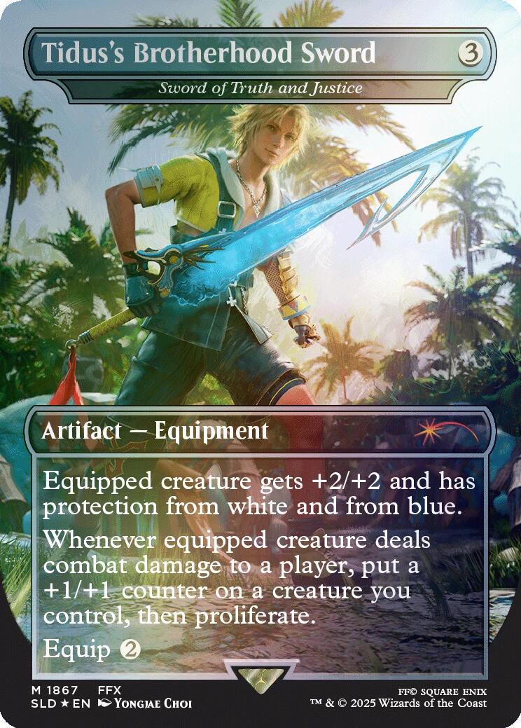 Tidus's Brotherhood Sword - Sword of Truth and Justice (Rainbow Foil) [Secret Lair Drop Series] - Destination Retro