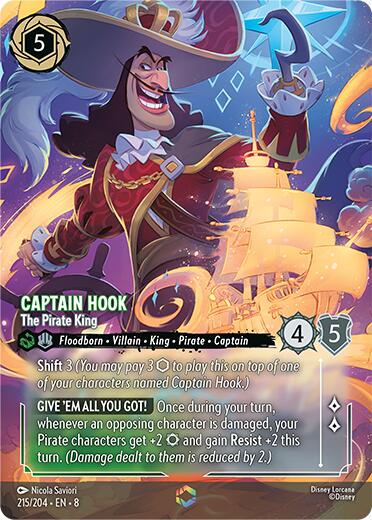 Captain Hook - The Pirate King (Enchanted) (215/204) [Reign of Jafar] - Destination Retro