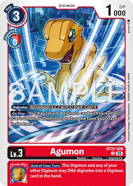 Agumon [BT22-008] [Cyber Eden] - Destination Retro