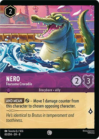 Nero - Fearsome Crocodile (Cold Foil) (65/204) [Reign of Jafar] - Destination Retro