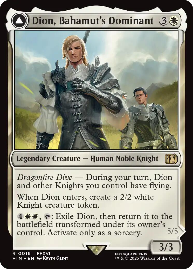 Dion, Bahamut's Dominant // Bahamut, Warden of Light [FINAL FANTASY] - Destination Retro