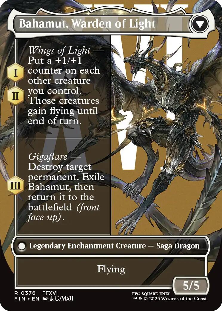 Dion, Bahamut's Dominant // Bahamut, Warden of Light (Borderless) [FINAL FANTASY] - Destination Retro
