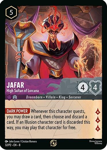 Jafar - High Sultan of Lorcana (Store Champion Participant) (32/P2) [Promo Cards] - Destination Retro