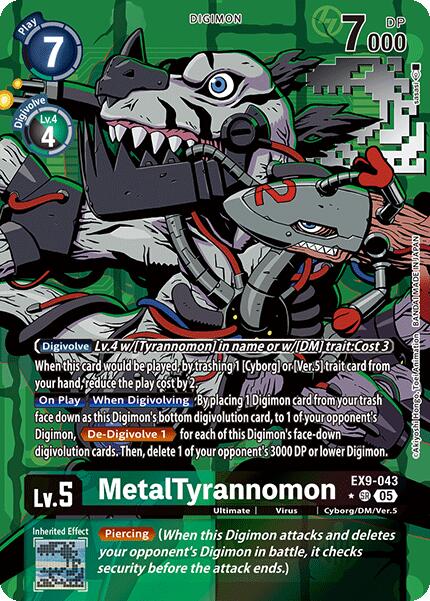 MetalTyrannomon [EX9-043] (Alternate Art) [Versus Monsters] - Destination Retro