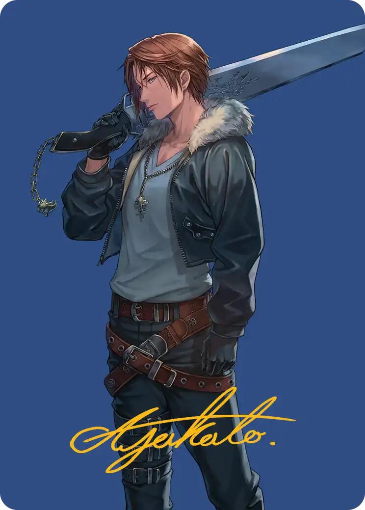 Squall, SeeD Mercenary Art Card (Gold-Stamped Signature) [FINAL FANTASY Art Series] - Destination Retro