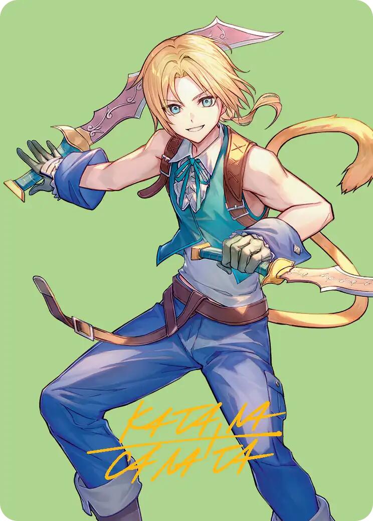 Zidane, Tantalus Thief Art Card (Gold-Stamped Signature) [FINAL FANTASY Art Series] - Destination Retro