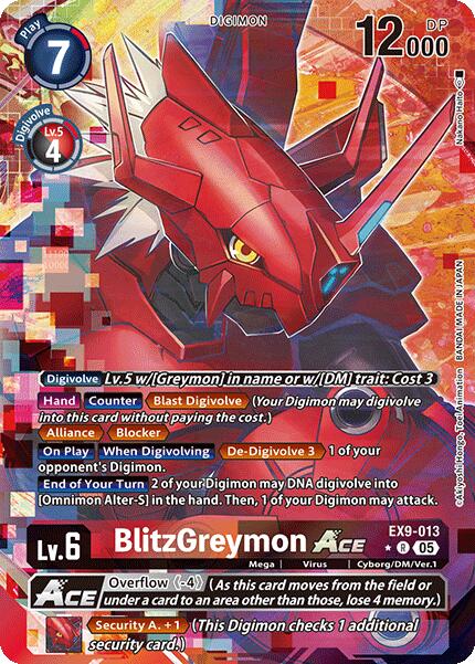 BlitzGreymon ACE [EX9-013] (Alternate Art) [Versus Monsters] - Destination Retro