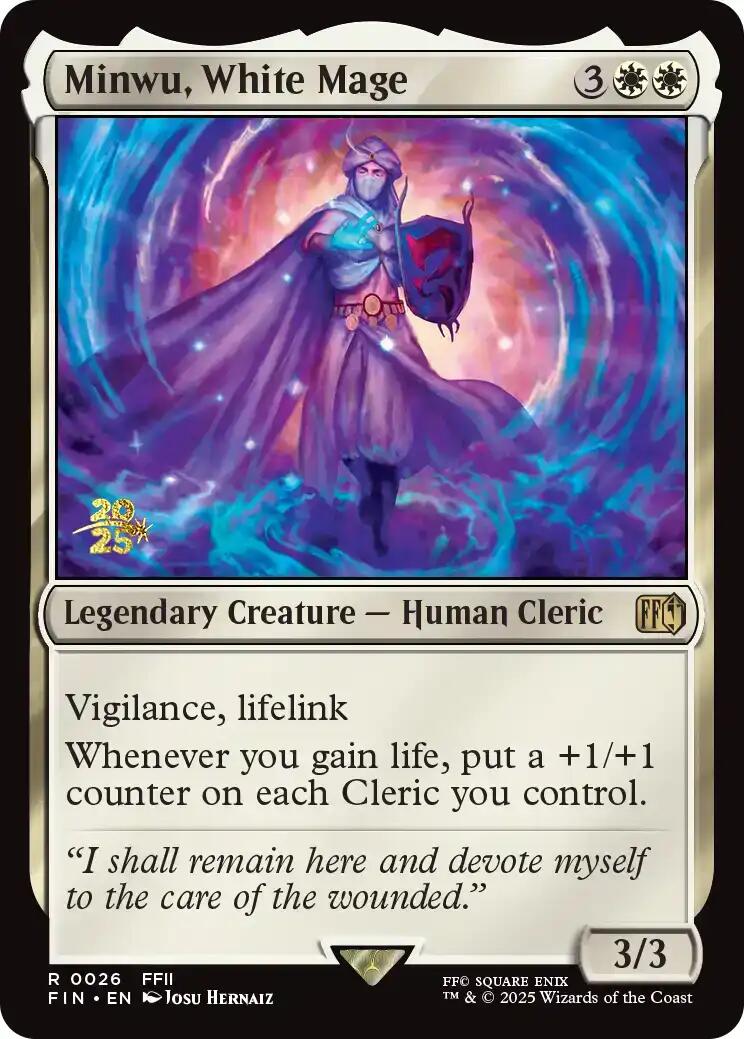 Minwu, White Mage [FINAL FANTASY Prerelease Promo] - Destination Retro