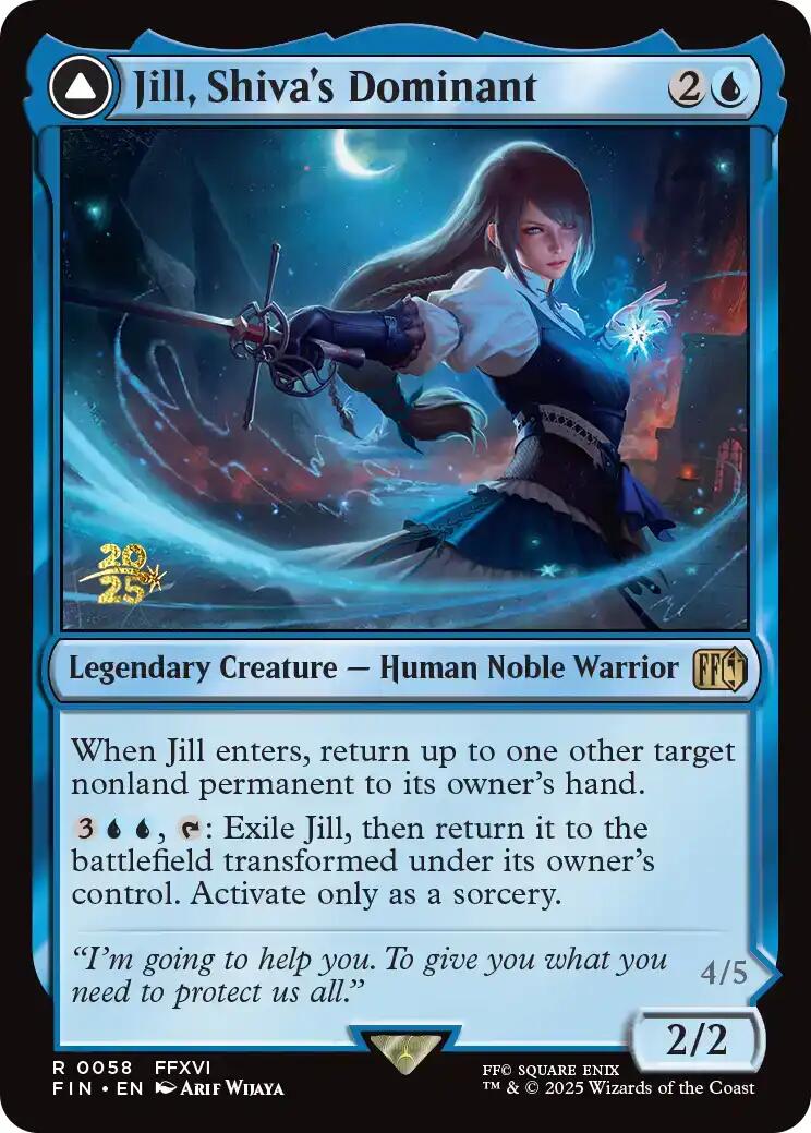 Jill, Shiva's Dominant // Shiva, Warden of Ice [FINAL FANTASY Prerelease Promo] - Destination Retro
