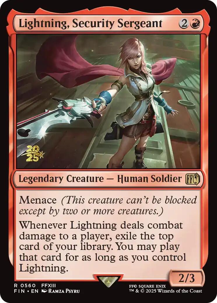 Lightning, Security Sergeant [FINAL FANTASY Prerelease Promo] - Destination Retro