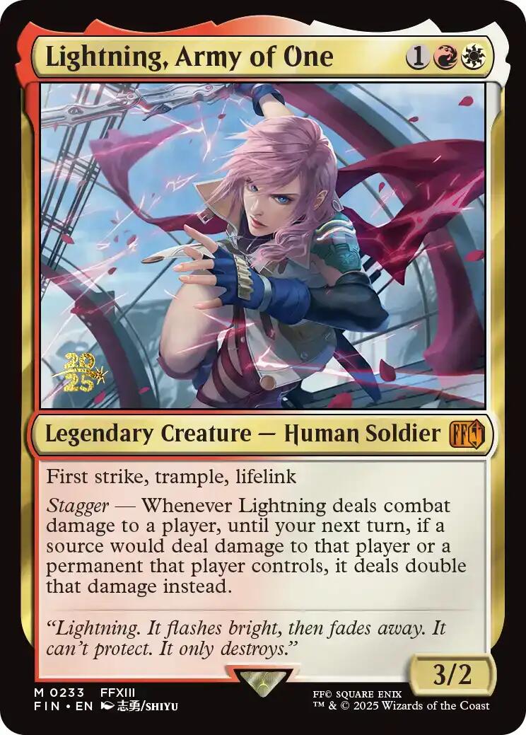 Lightning, Army of One [FINAL FANTASY Prerelease Promo] - Destination Retro