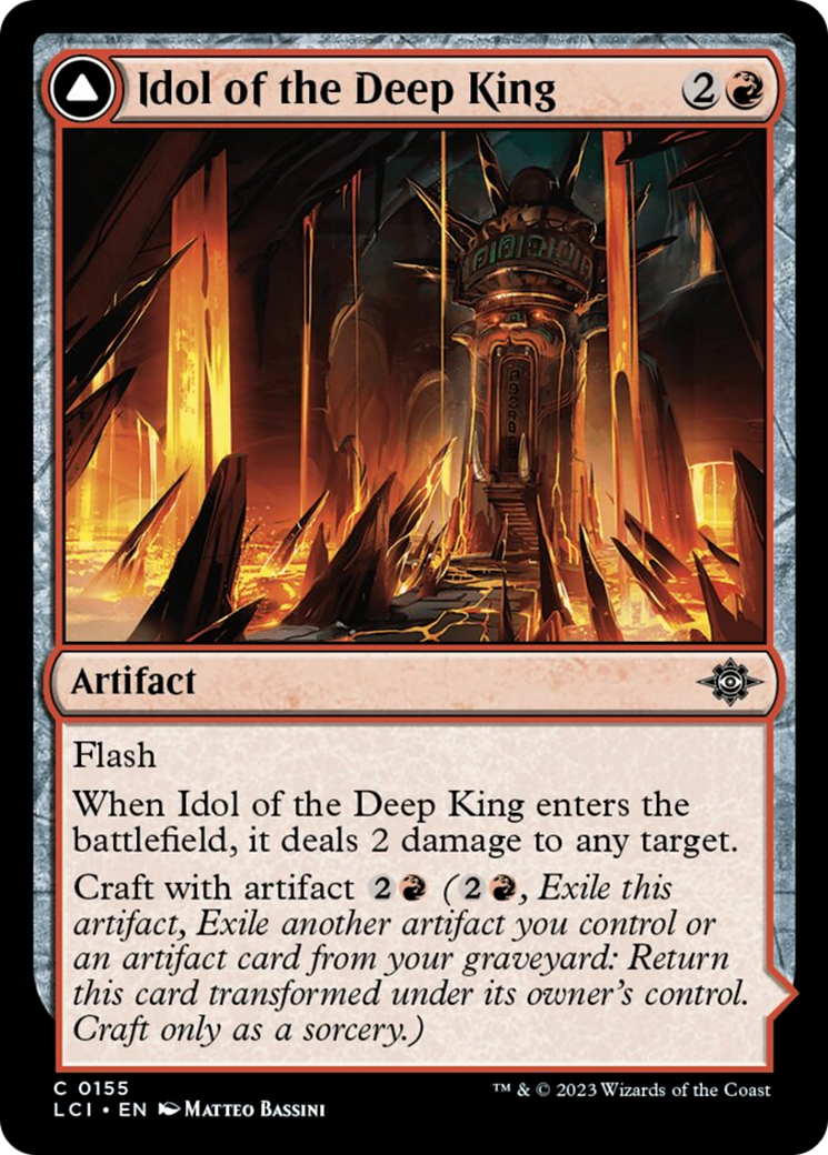Idol of the Deep King // Sovereign's Macuahuitl [The Lost Caverns of Ixalan] - Destination Retro