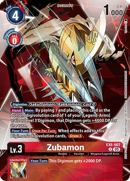 Zubamon [EX6-007] (Box Topper) [Versus Monsters] - Destination Retro