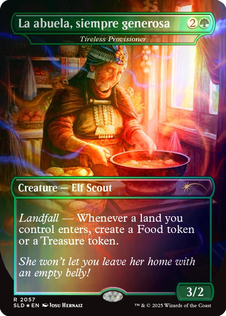 La abuela, siempre generosa - Tireless Provisioner (Rainbow Foil) [Secret Lair Drop Series] - Destination Retro