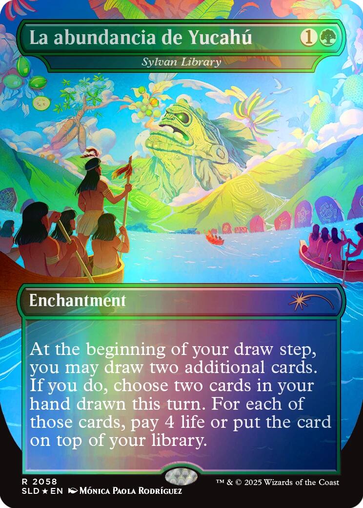 La abundancia de Yucahu - Sylvan Library (Rainbow Foil) [Secret Lair Drop Series] - Destination Retro