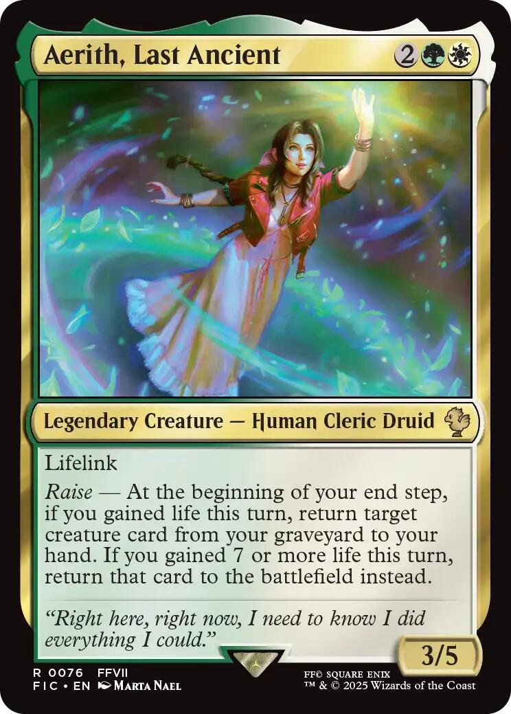 Aerith, Last Ancient (Surge Foil) [FINAL FANTASY Commander] - Destination Retro