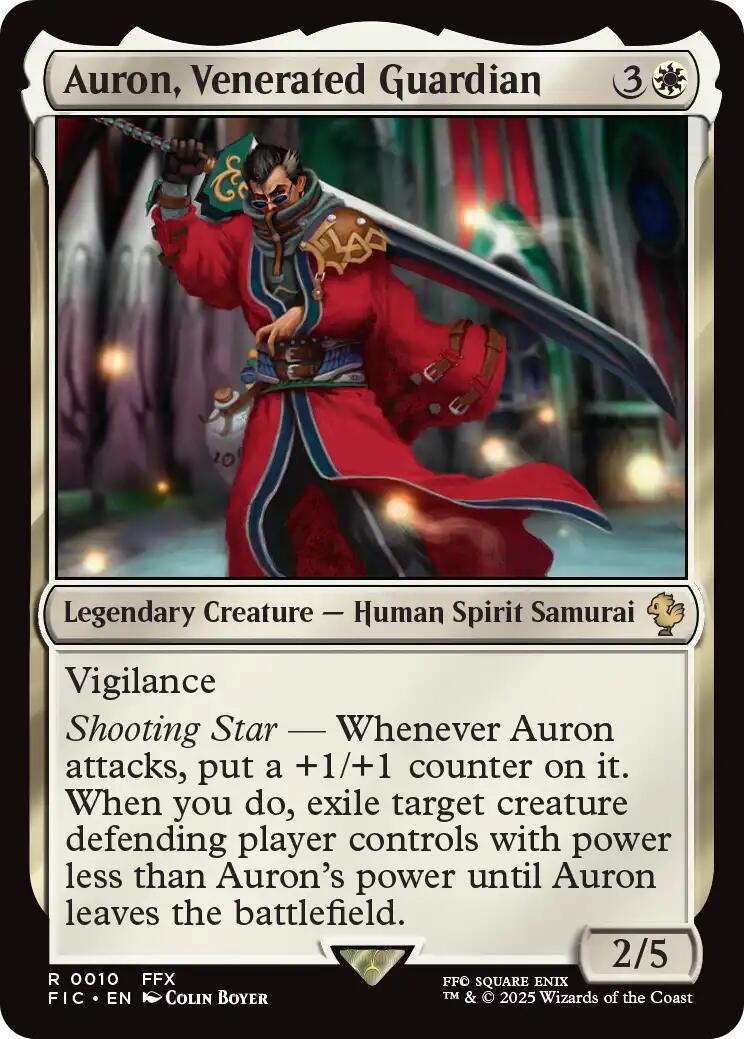 Auron, Venerated Guardian (Surge Foil) [FINAL FANTASY Commander] - Destination Retro