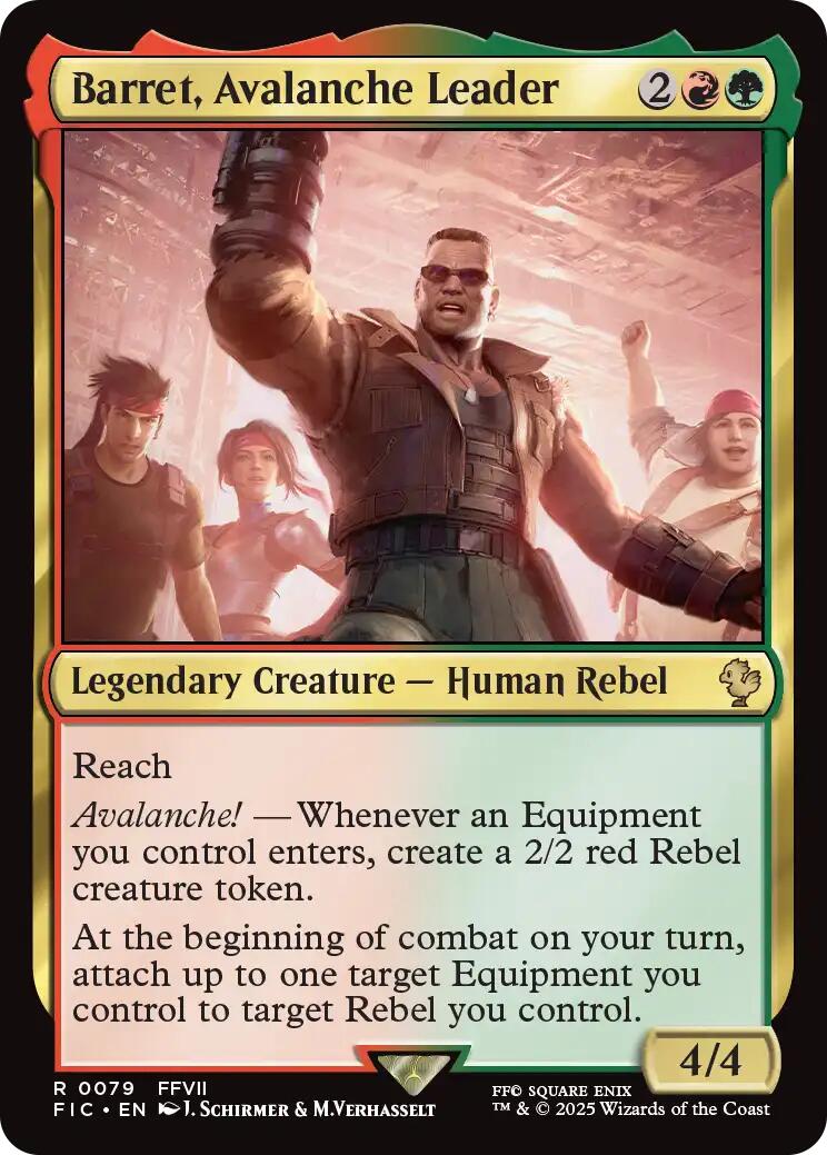 Barret, Avalanche Leader (Surge Foil) [FINAL FANTASY Commander] - Destination Retro