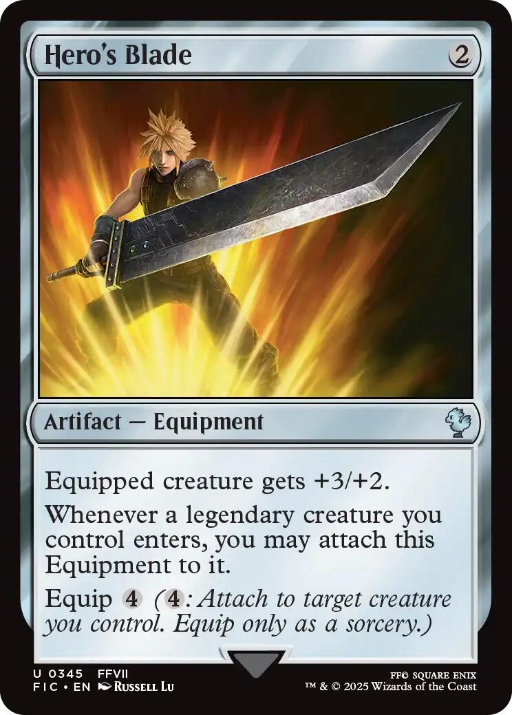 Hero's Blade (Surge Foil) [FINAL FANTASY Commander] - Destination Retro
