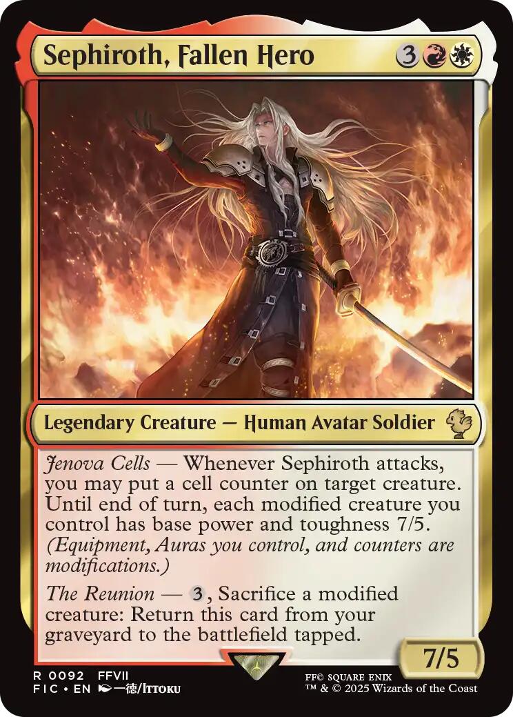 Sephiroth, Fallen Hero (Surge Foil) [FINAL FANTASY Commander] - Destination Retro