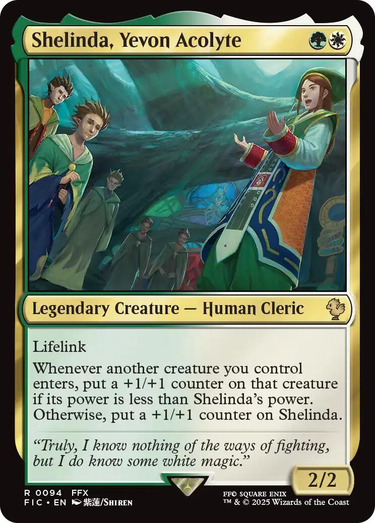 Shelinda, Yevon Acolyte (Surge Foil) [FINAL FANTASY Commander] - Destination Retro