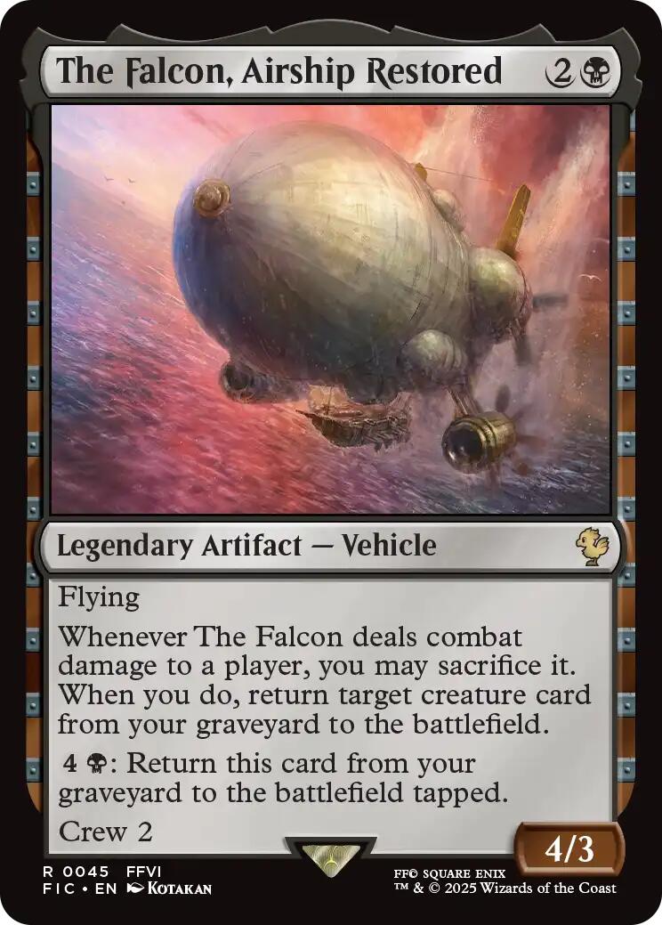 The Falcon, Airship Restored (Surge Foil) [FINAL FANTASY Commander] - Destination Retro