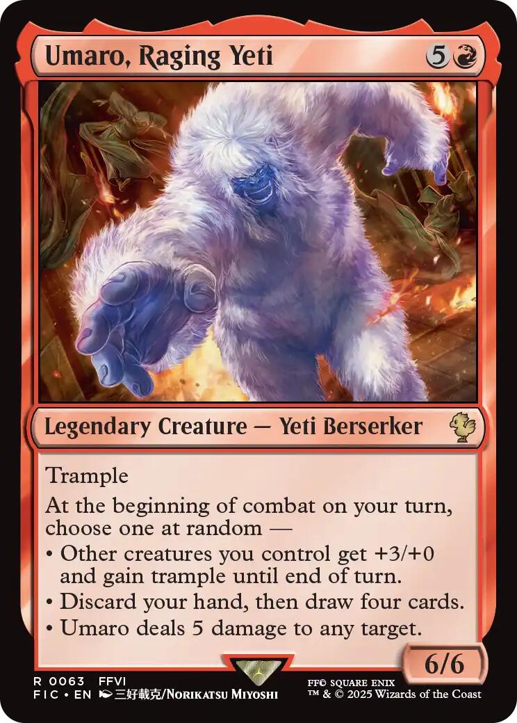 Umaro, Raging Yeti (Surge Foil) [FINAL FANTASY Commander] - Destination Retro